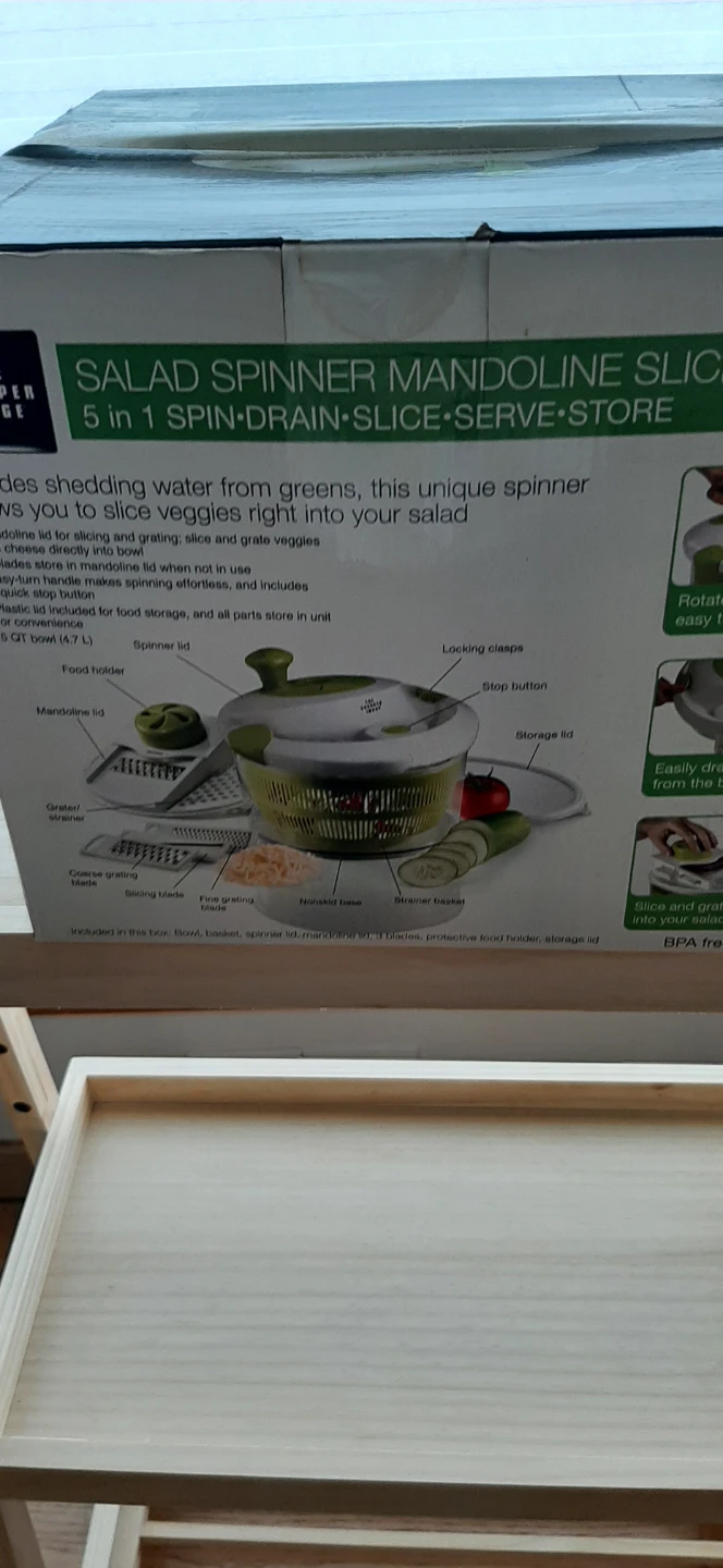 Salad Spinner Mandoline Slicer 5 in 1-New - photo 2