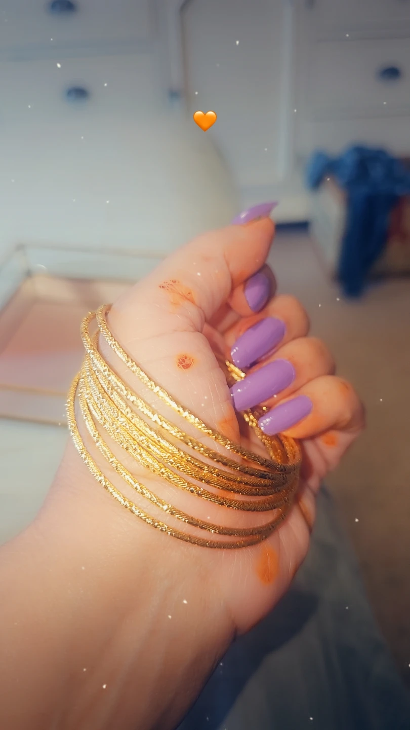 Set of 8 , 24 karat Gold  plated Bangles - photo 2