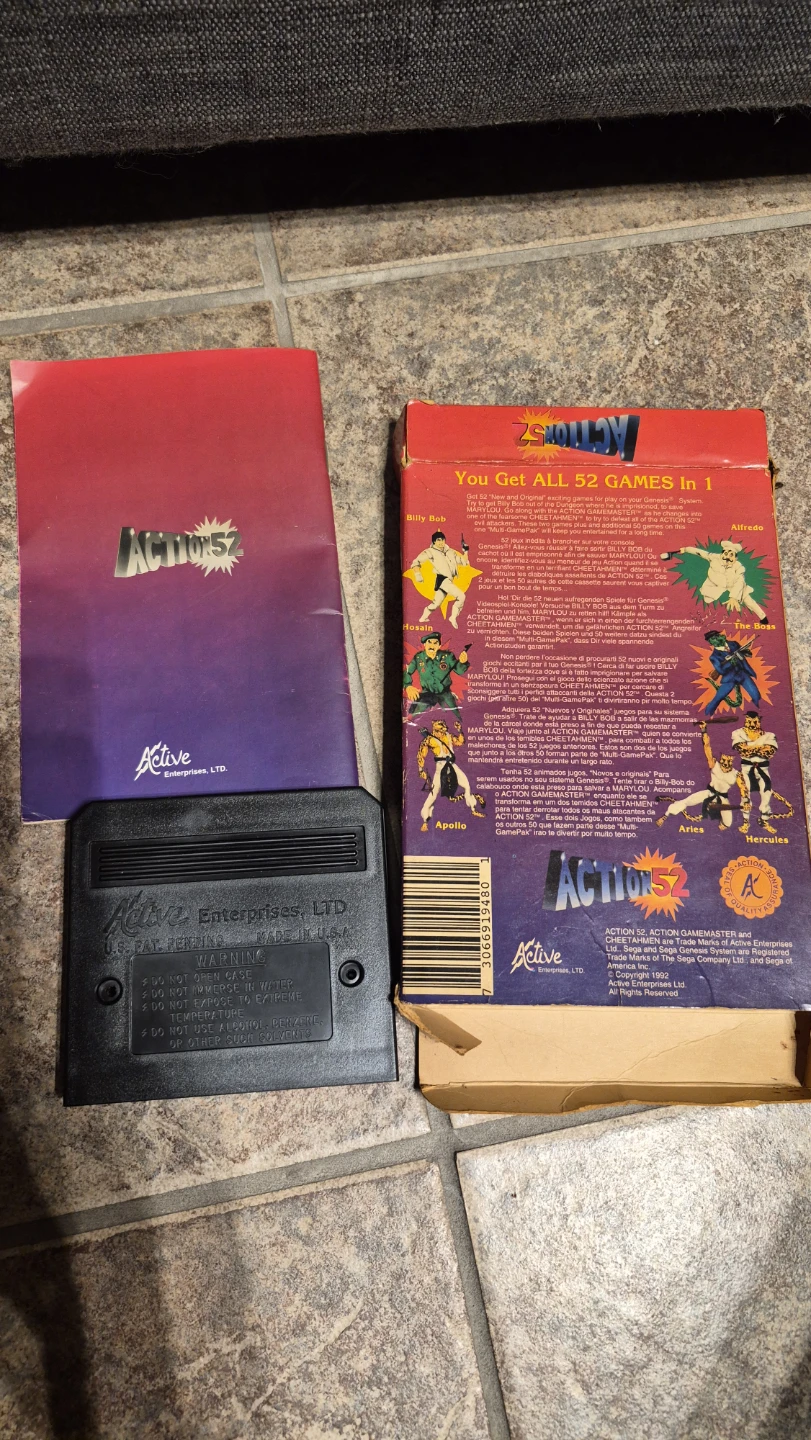 Action 52 Game Cartridge for Sega Genesis - photo 2