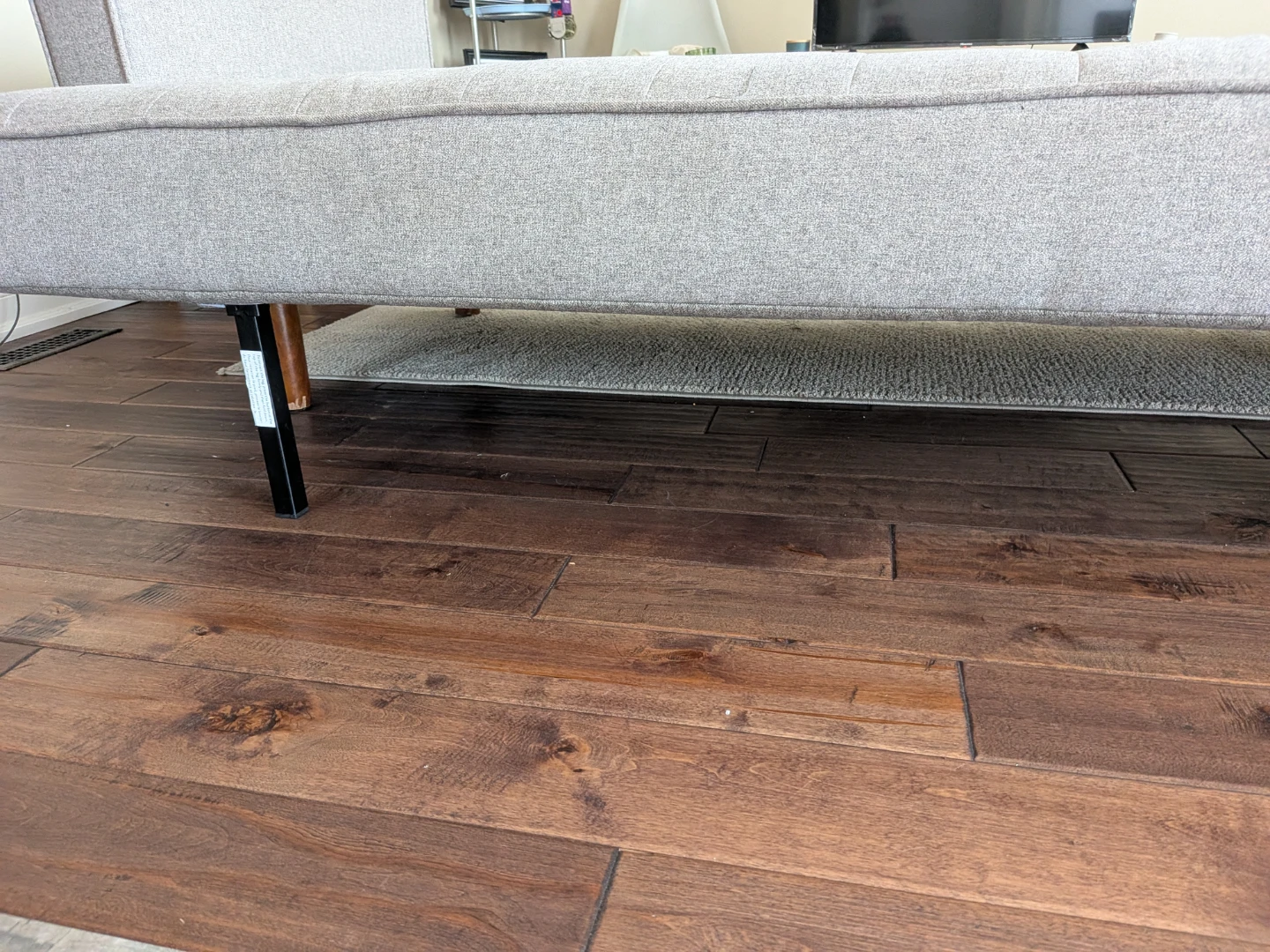 79" Grey Futon + Rug - Beige - photo 4