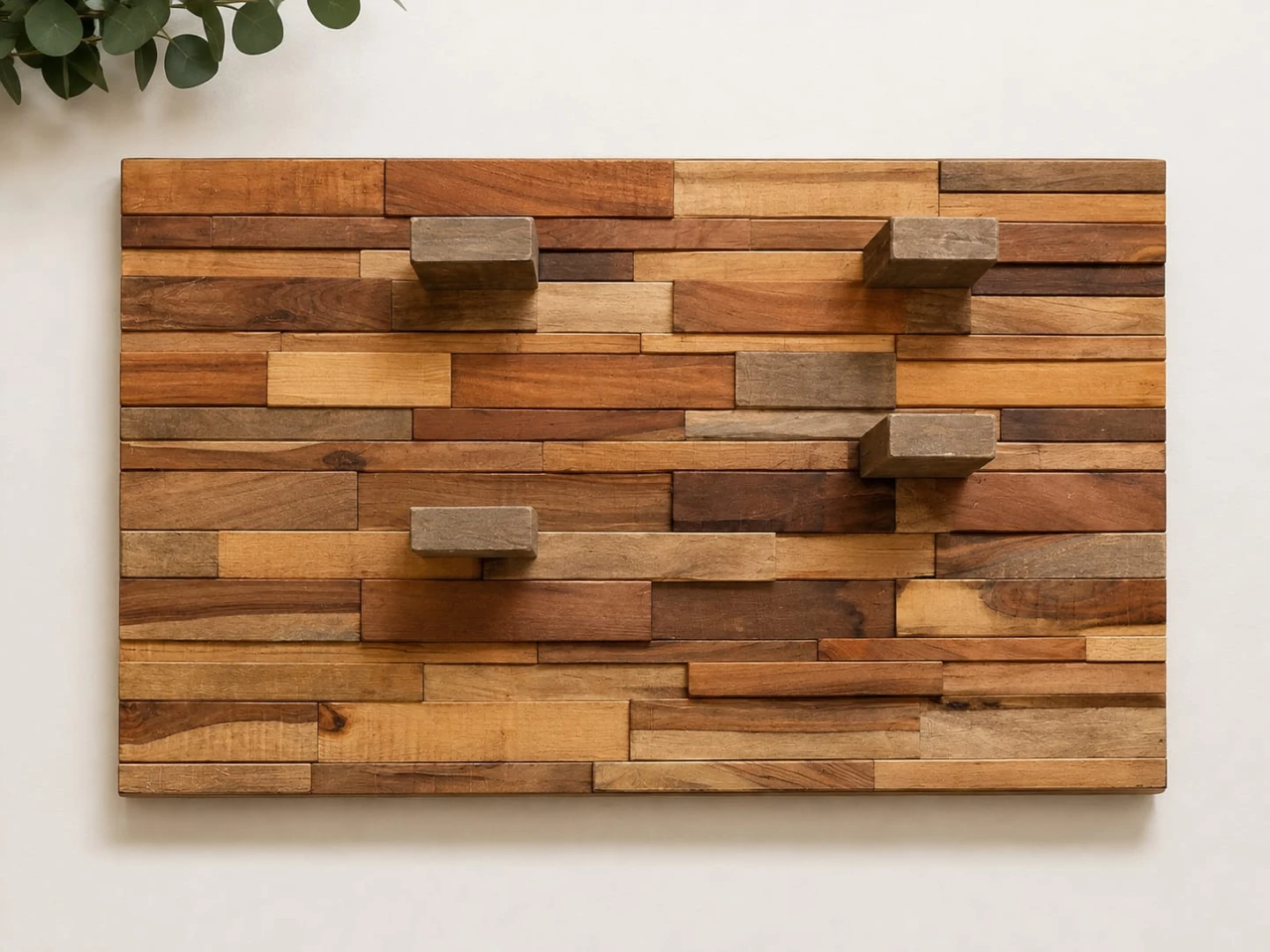 Wooden Wall Art with Shelves
