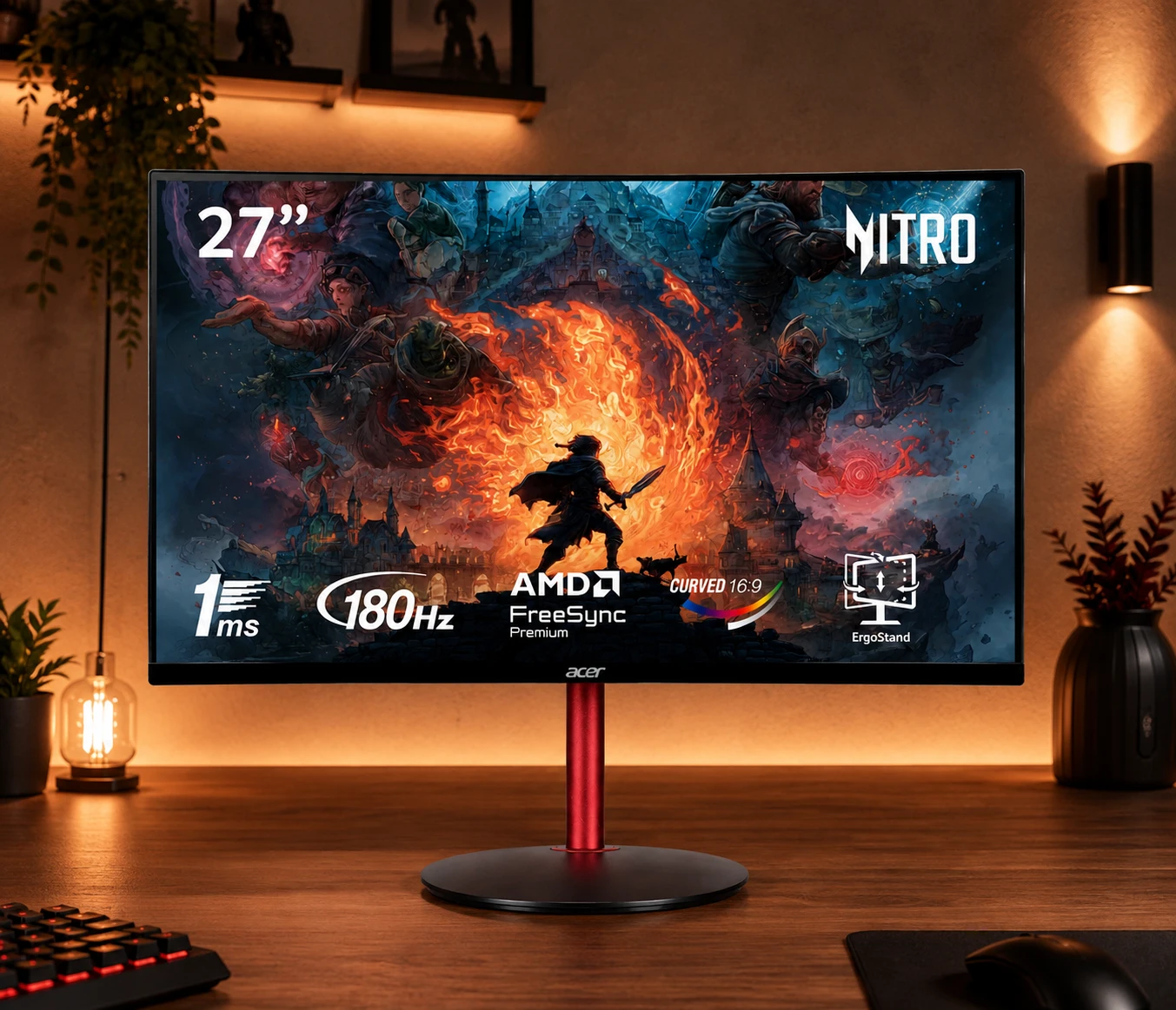 Acer Nitro ED270R 27" Curved Gaming Monitor – 180Hz, 1ms