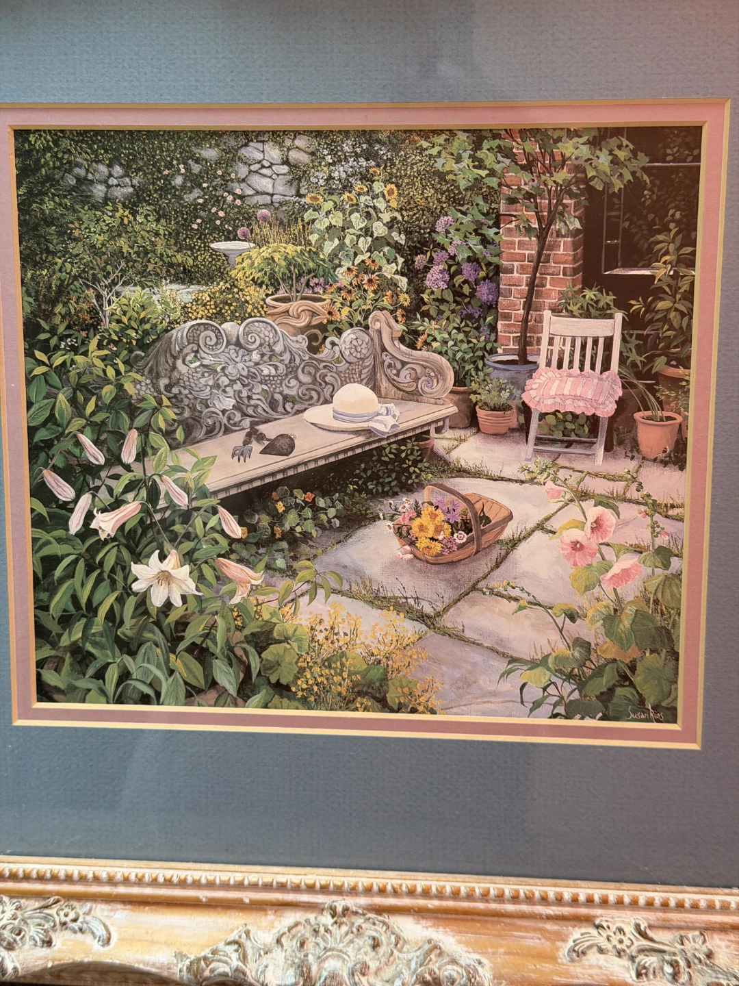 Framed Floral Garden Art Print - photo 4