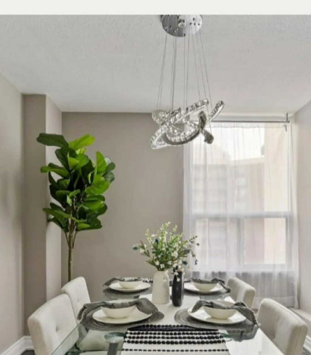 Modern Crystal LED Chandelier Light Fixture - photo 3