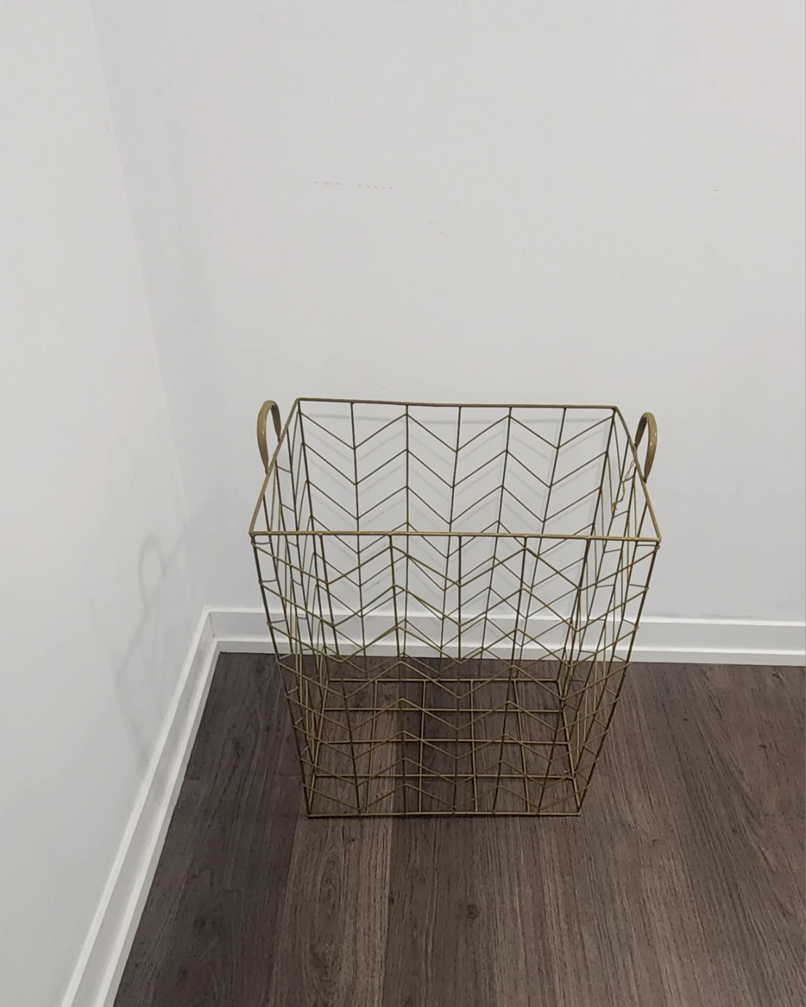 Gold Wire Storage Basket with Handles - photo 3