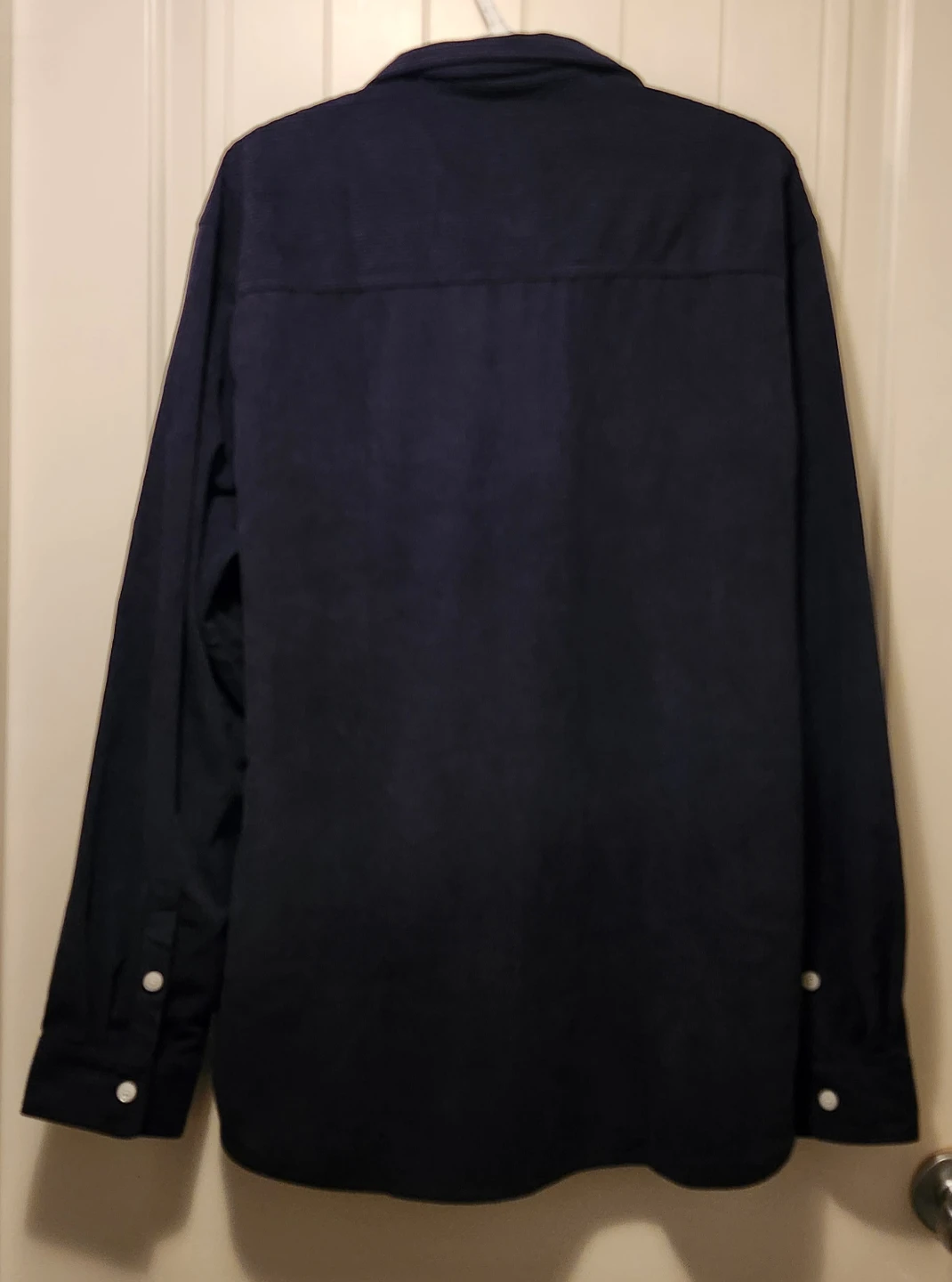 MagcoMsen Men's Corduroy Button-Up Shirt - Navy XL - photo 2