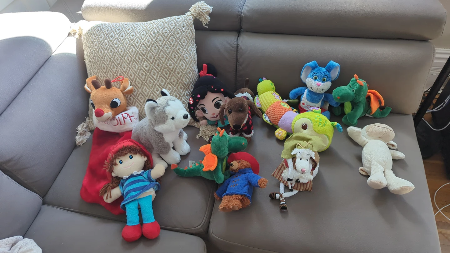 Assorted Plush Toys washed