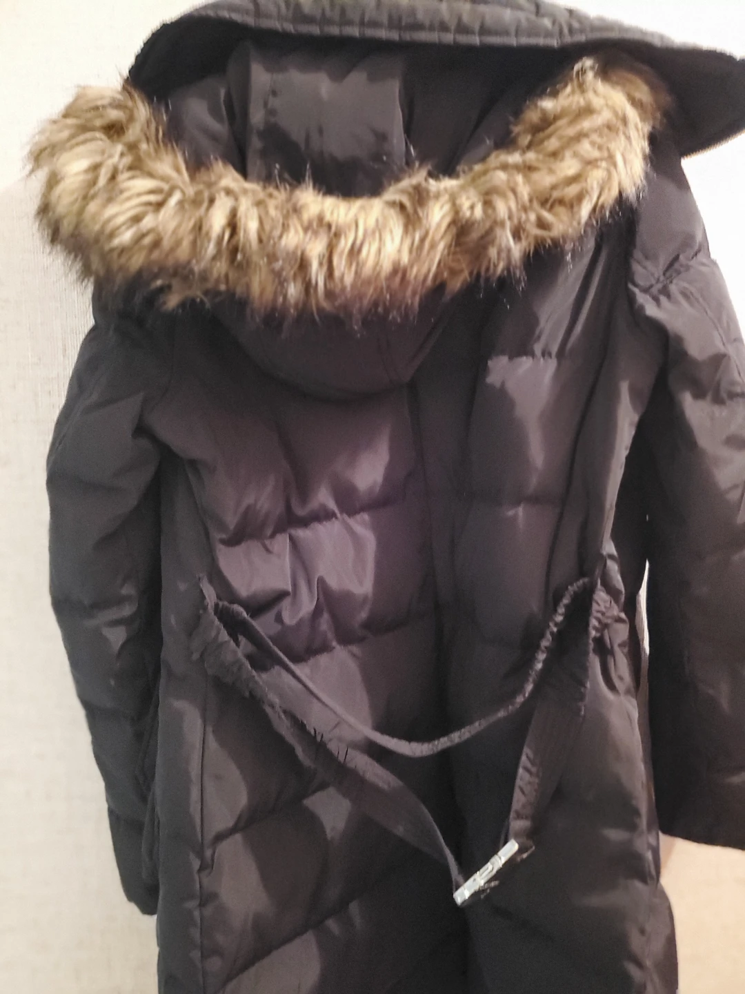 Michael Kors Puffer Coat with Fur Hood - Black - photo 4