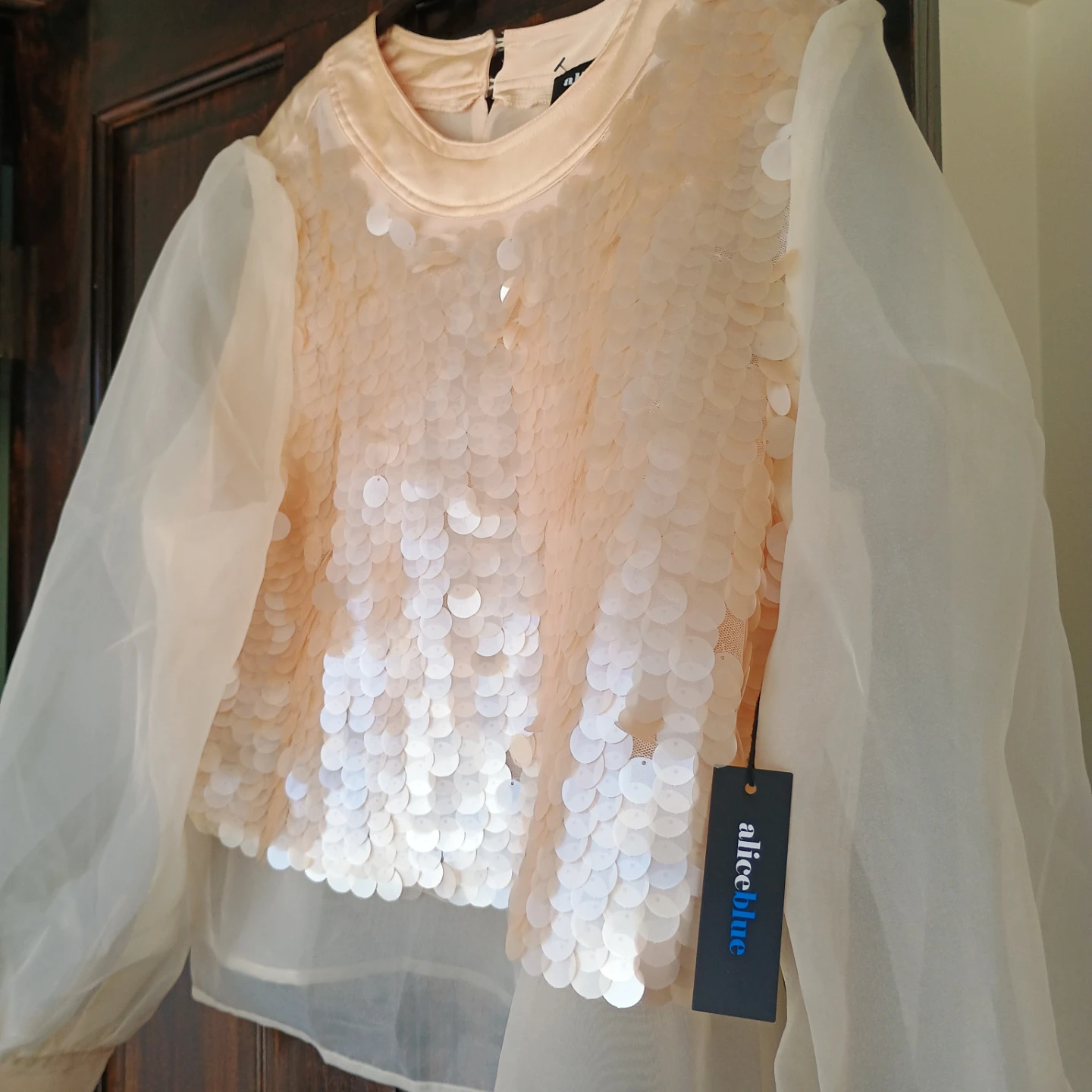 Sequin long sleeve Blouse - photo 3
