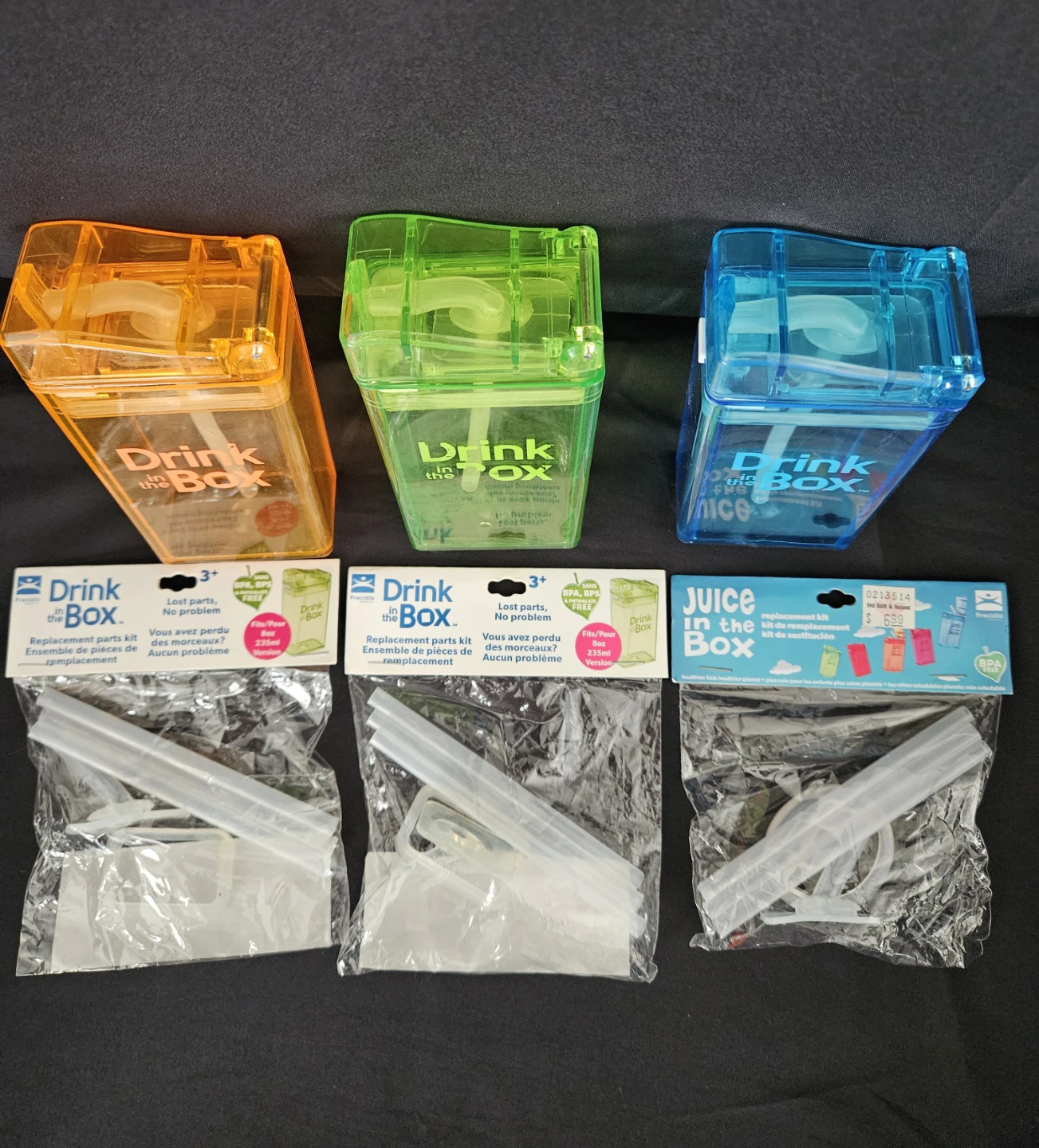 3 New 8 oz Straw Replacement Kits for Drink in the Box - photo 2