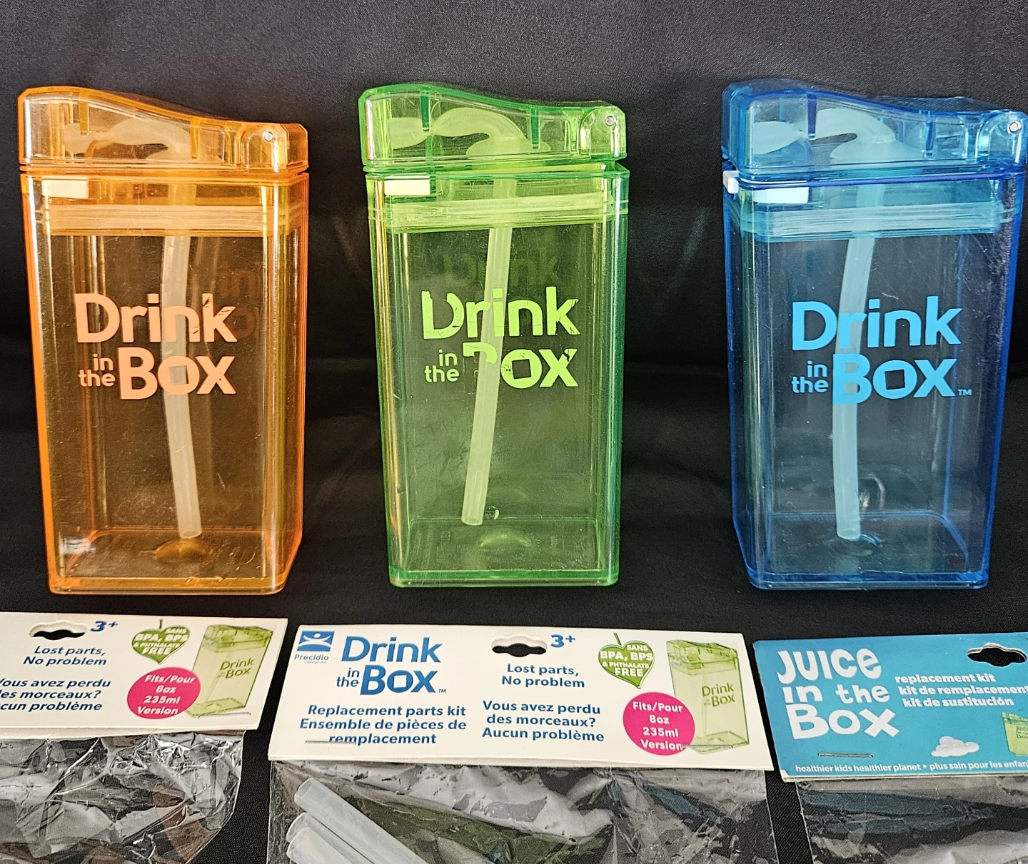 3 New 8 oz Straw Replacement Kits for Drink in the Box - photo 3