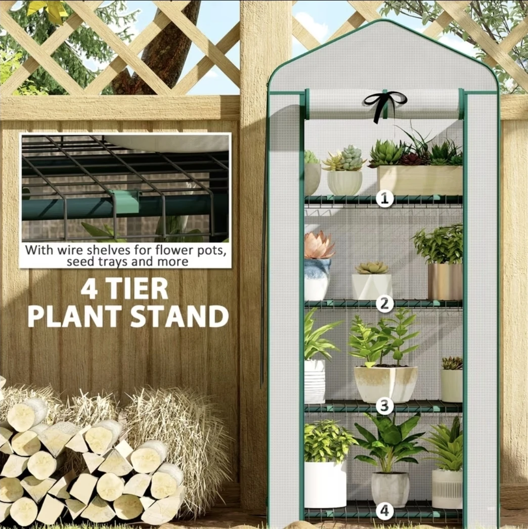 4 Tier Mini Greenhouse Plant Stand