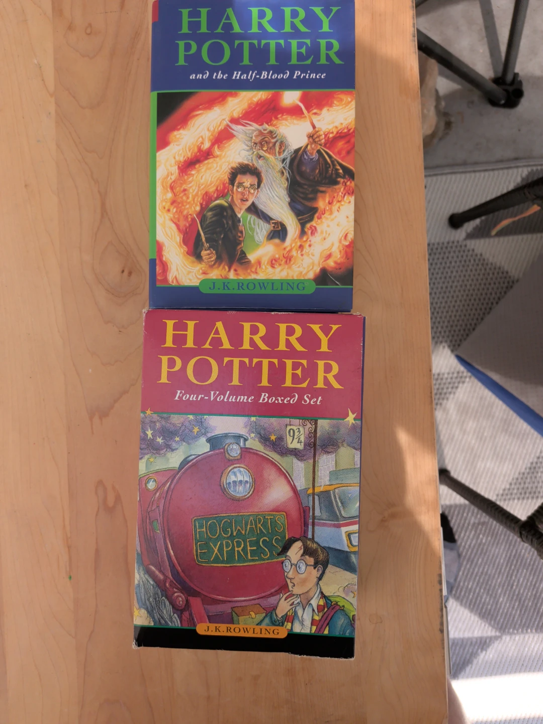 Harry Potter Boxed Set And Hardcover copy of Half-Blood Prince
