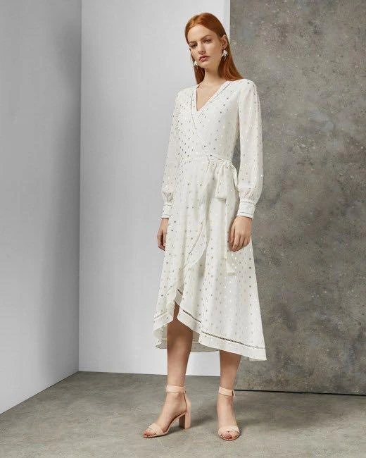 Ted Baker White Polka Dot Wrap Dress - photo 5