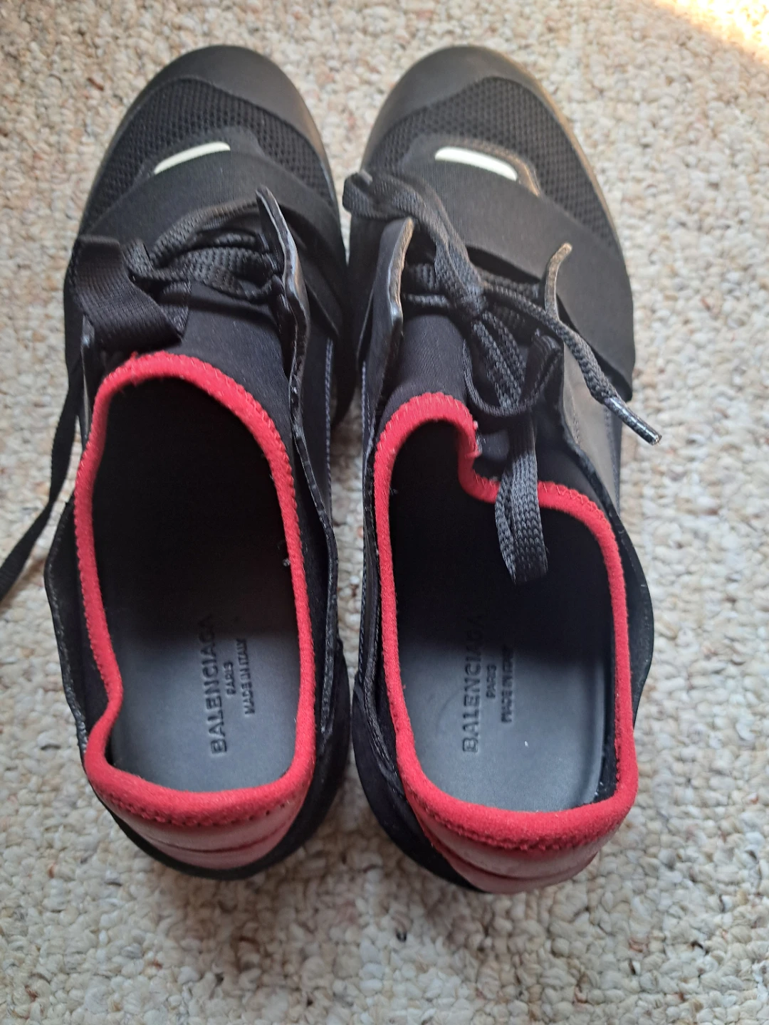 Balenciaga Black Sneakers with Red Trim - photo 2