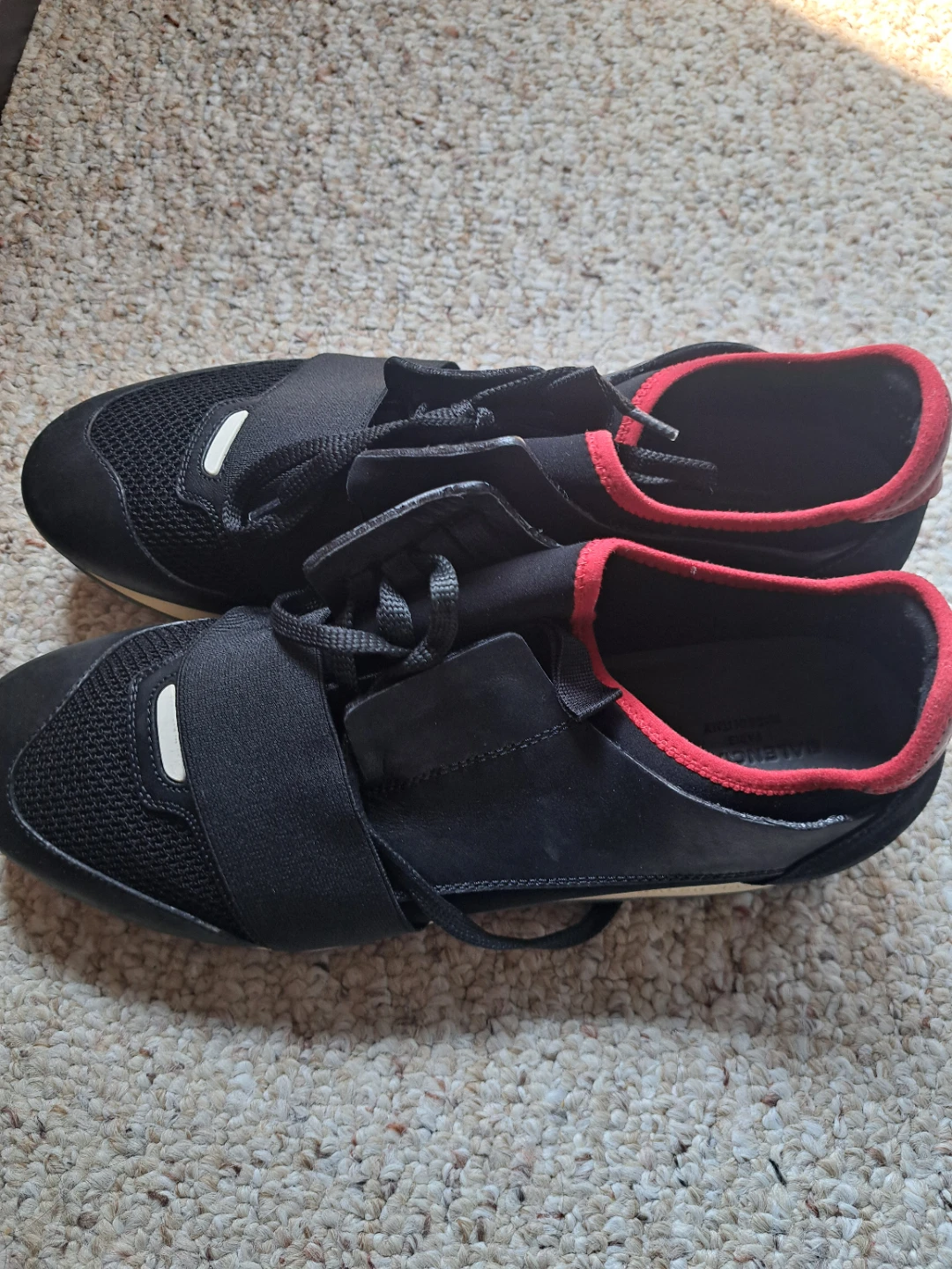 Balenciaga Black Sneakers with Red Trim - photo 3