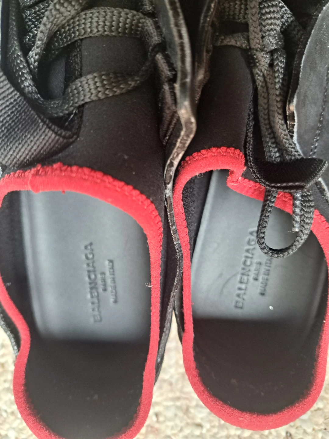 Balenciaga Black Sneakers with Red Trim - photo 4