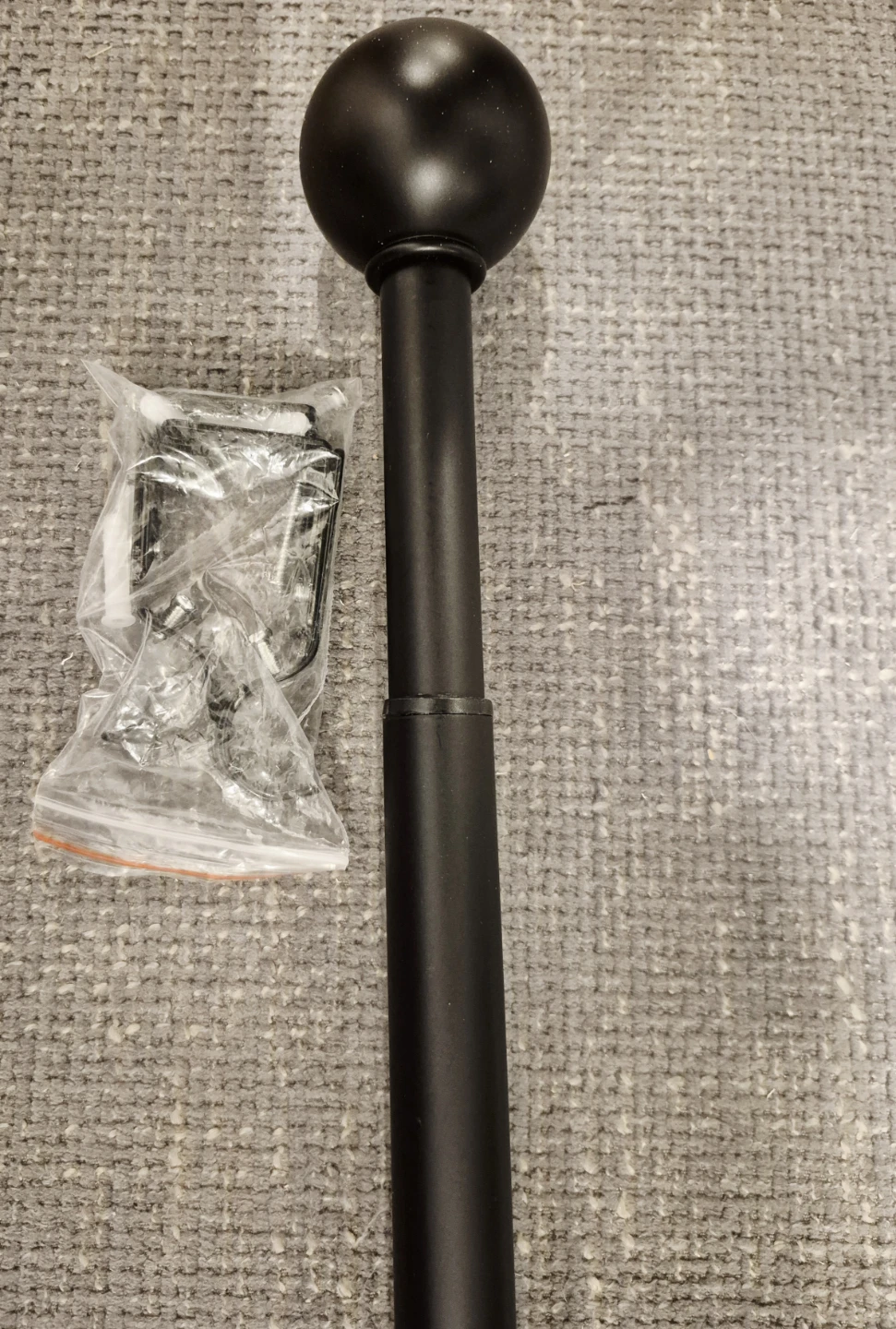 Black Curtain Rod Adjustable 41"-72", 1"Diameter - photo 4