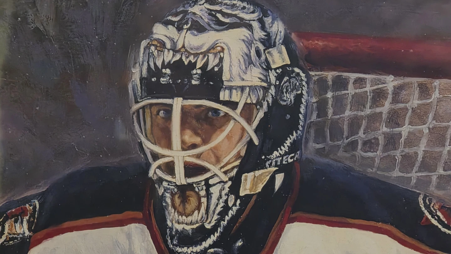Edmonton Oilers Goalie "In The Zone" Art Print by Tag Kim - photo 4