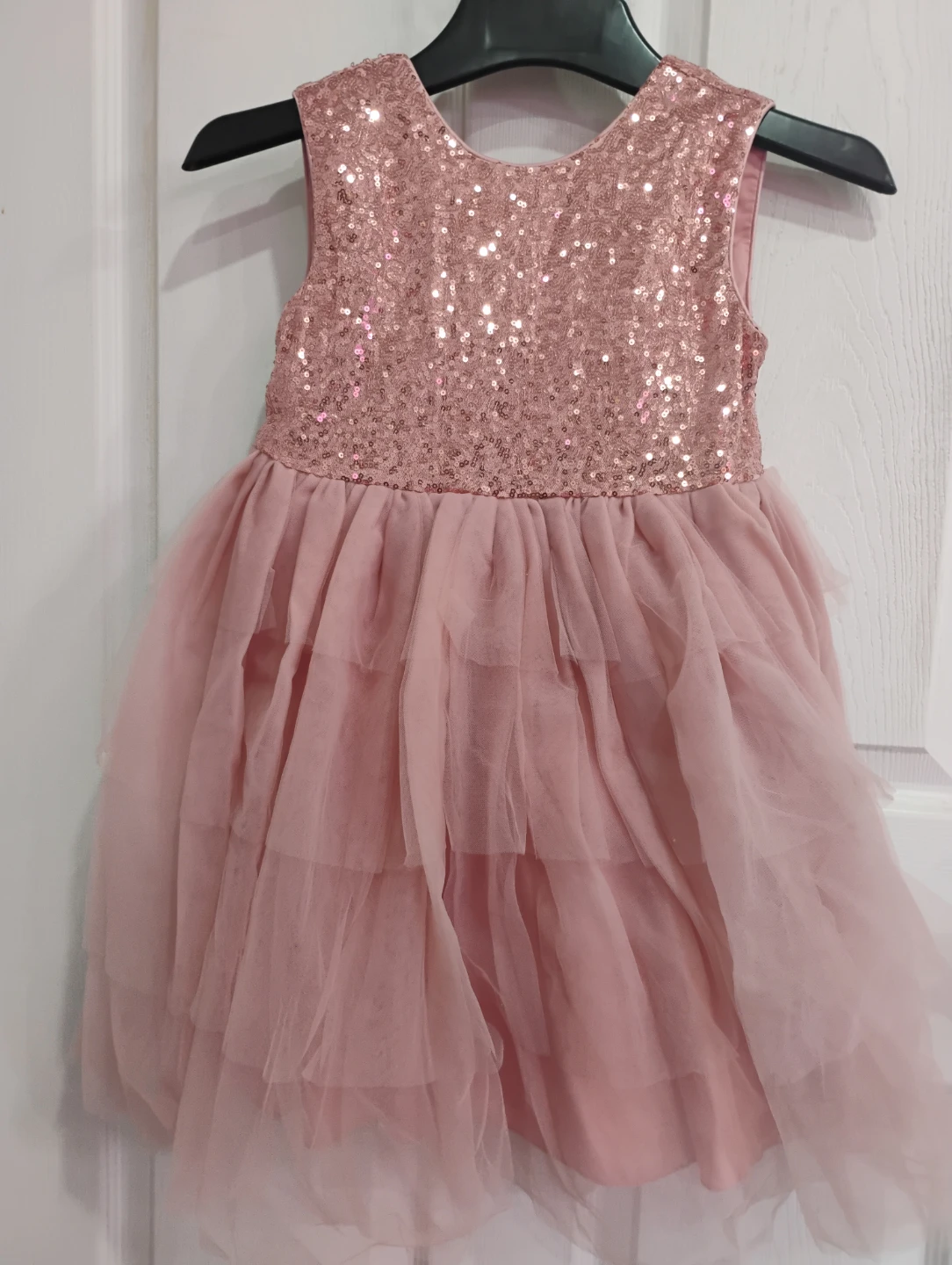 Girls Pink Sequin Tulle Dress size 7year