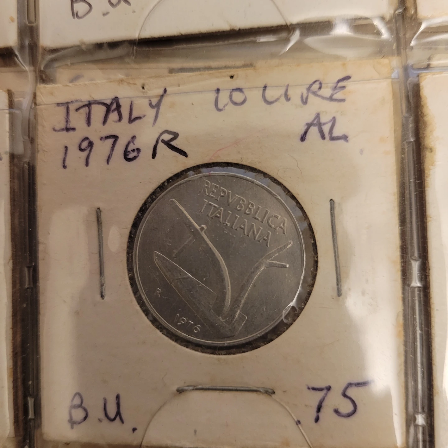 Italy 10 Lire Coin 1976