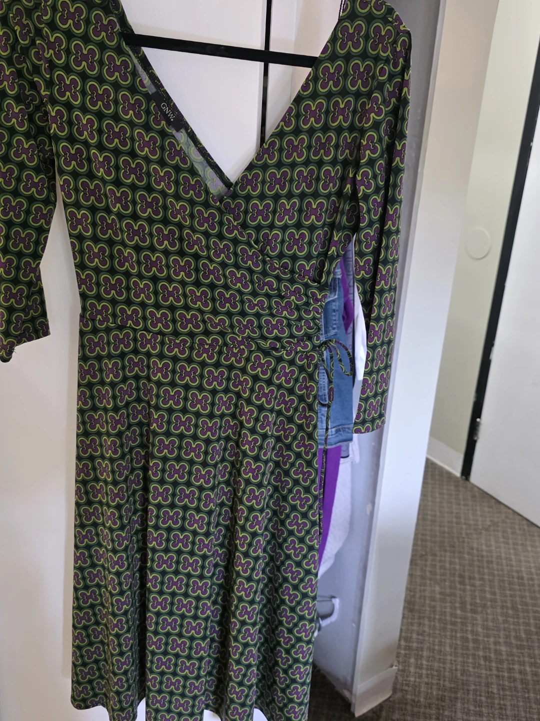 GNW patterned wrap dress size 8