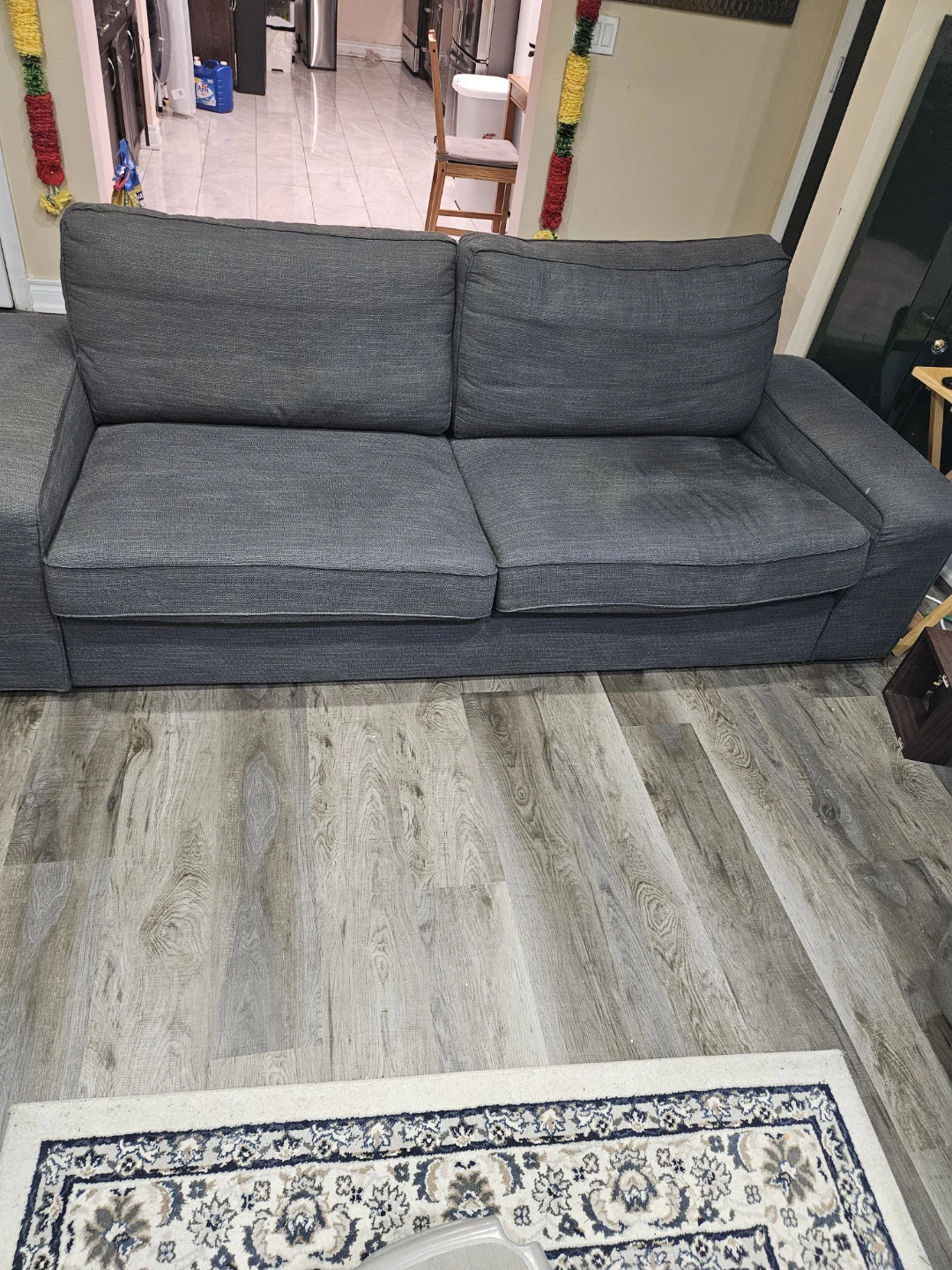 Dark Grey IKEA Sofa 90"×36" - photo 2