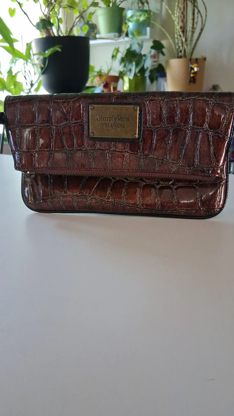 Simply Vera Vera Wang Crocodile Embossed Clutch