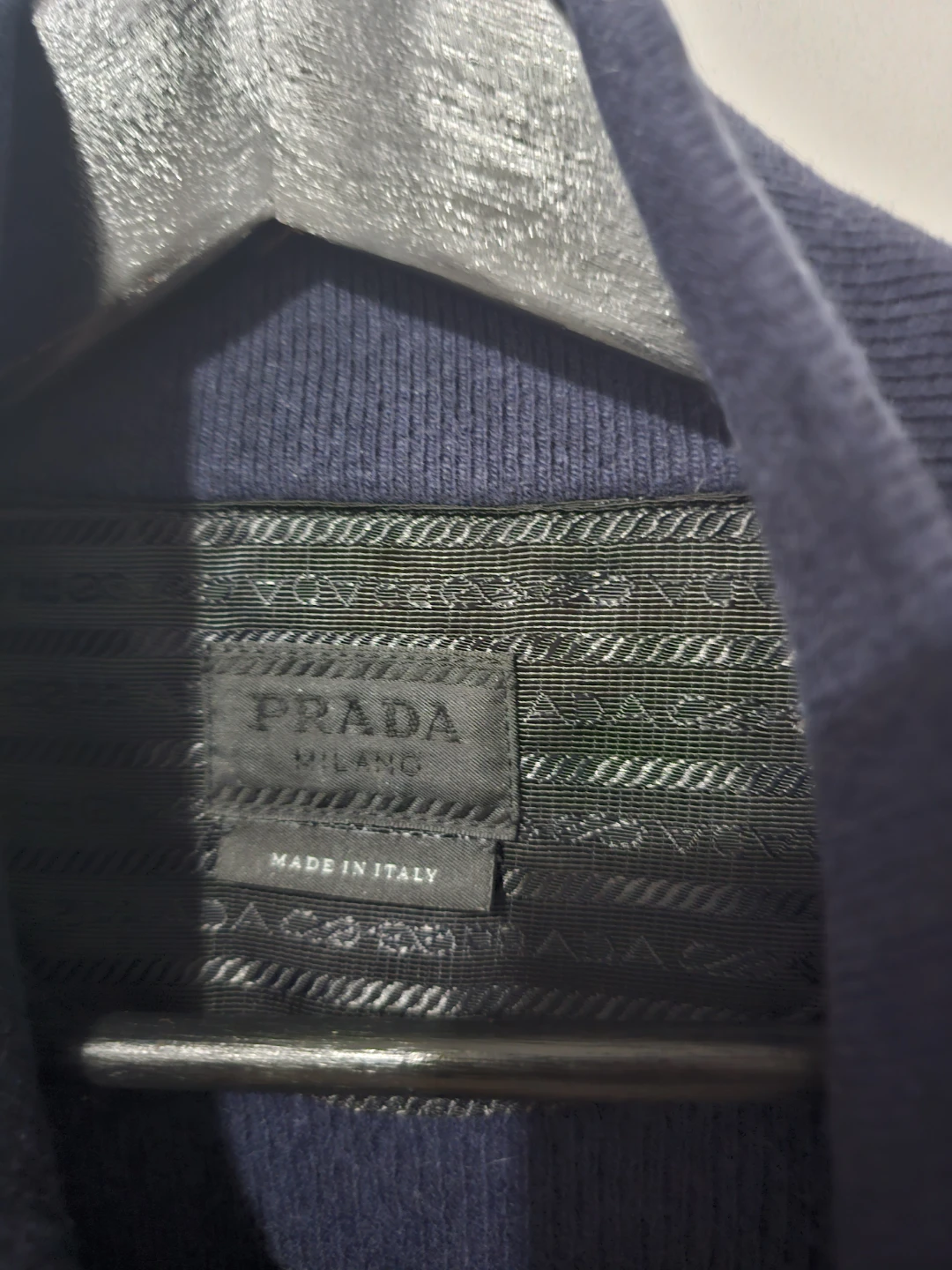 Prada Milano Navy Blue Zip Up Cardigan - photo 3