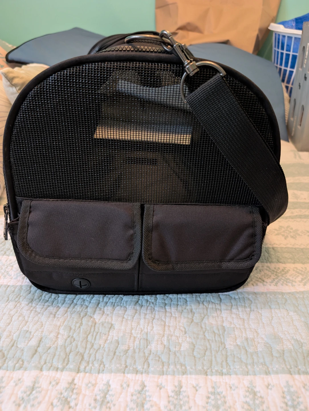 Black Pet Carrier Bag - photo 2