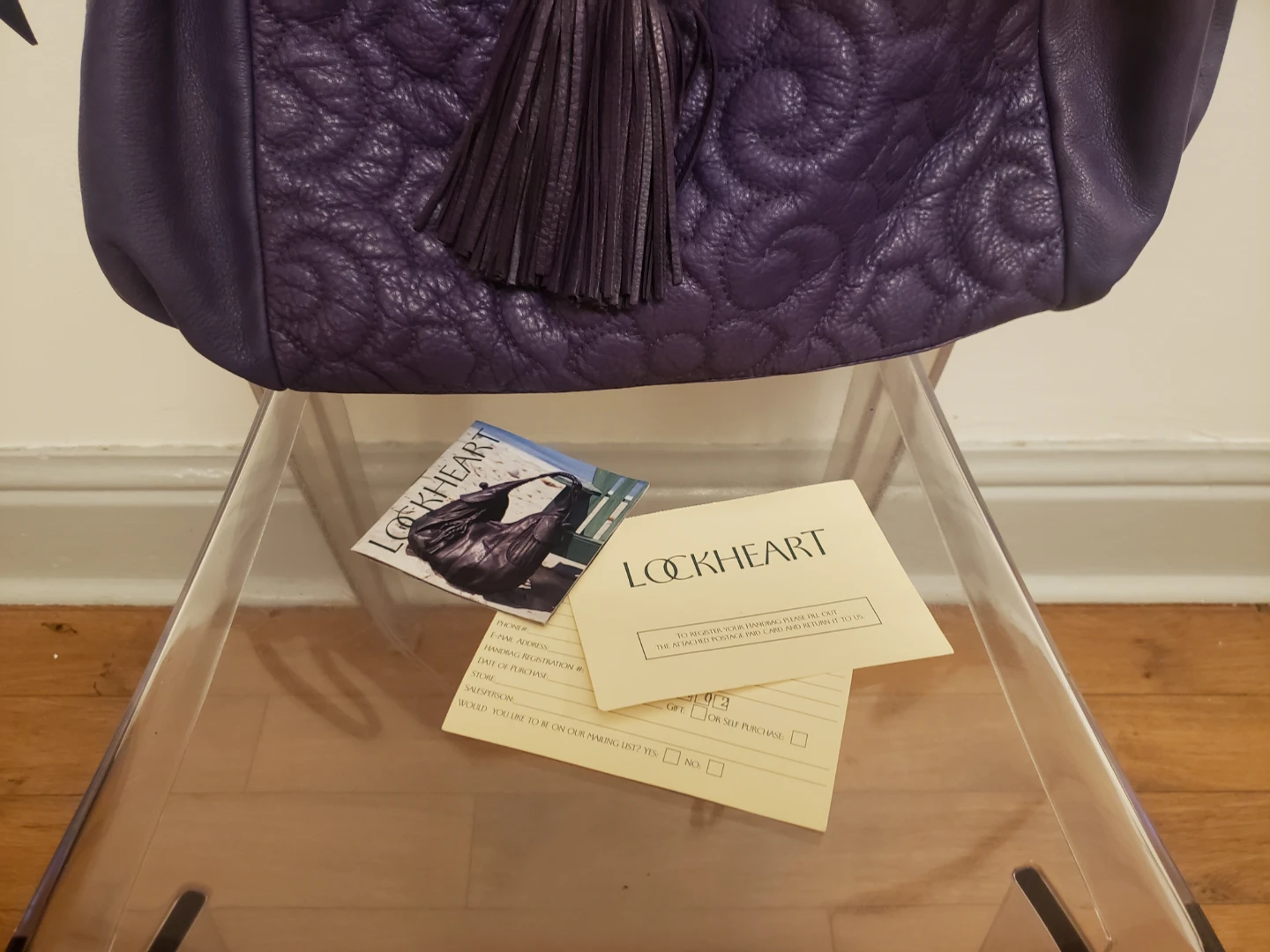 New Lockheart dark purple leather bag - photo 2