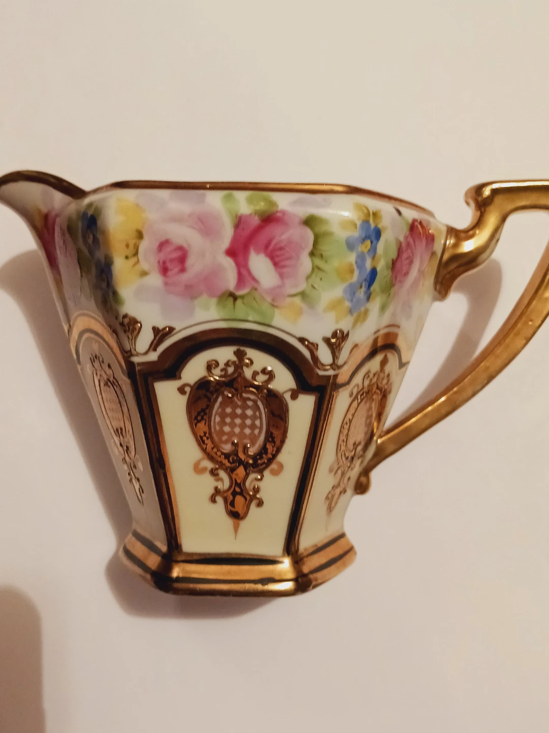Nippon Hand Painted Floral Porcelain Creamer - photo 2