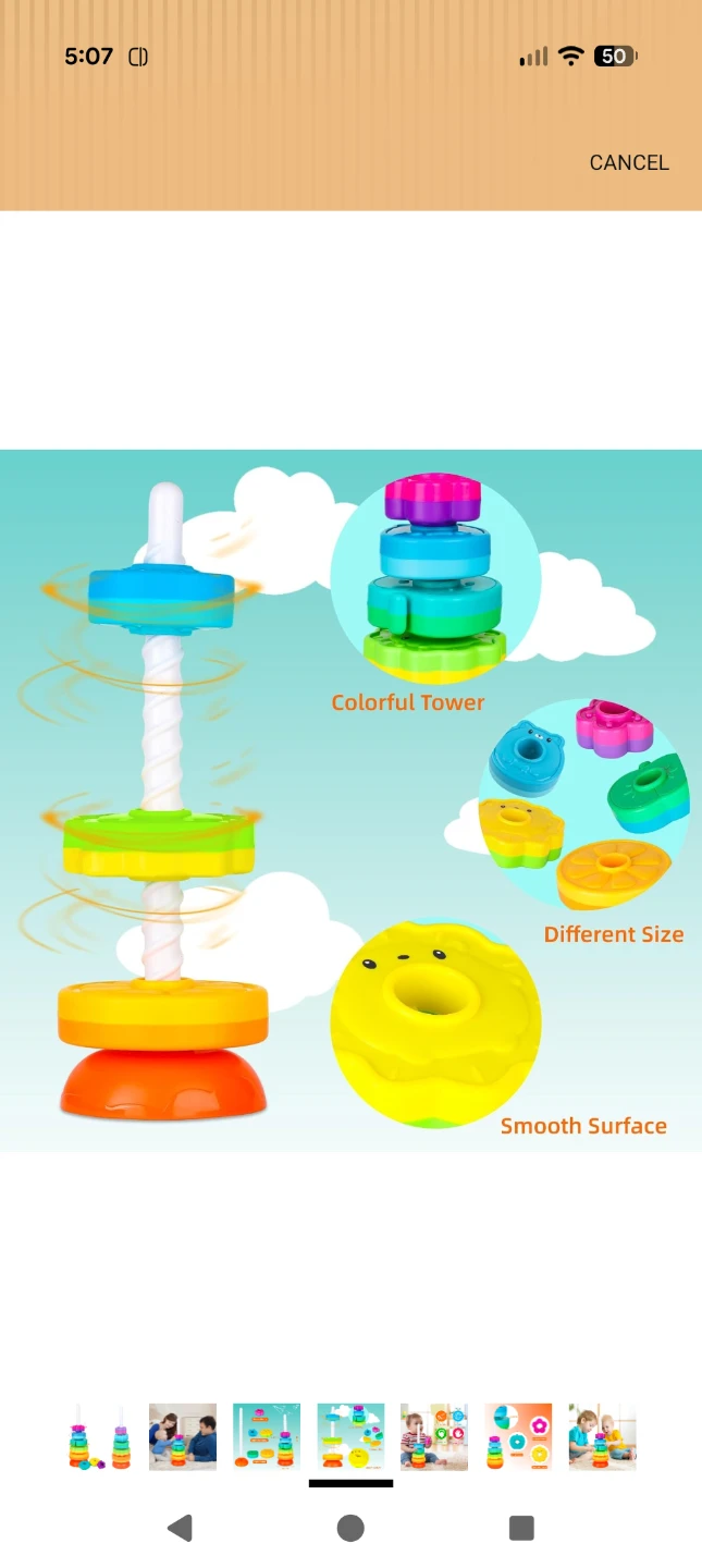 Baby spinning stacking toy - photo 2