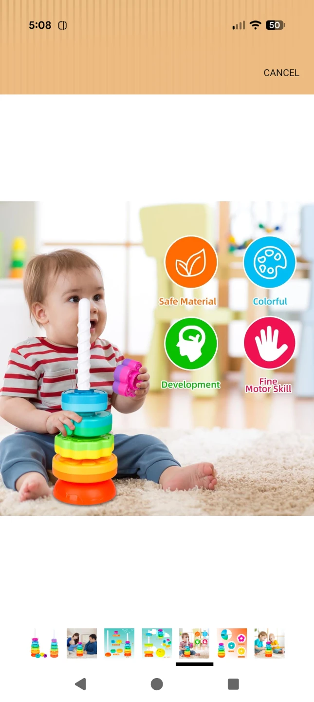 Baby spinning stacking toy - photo 3