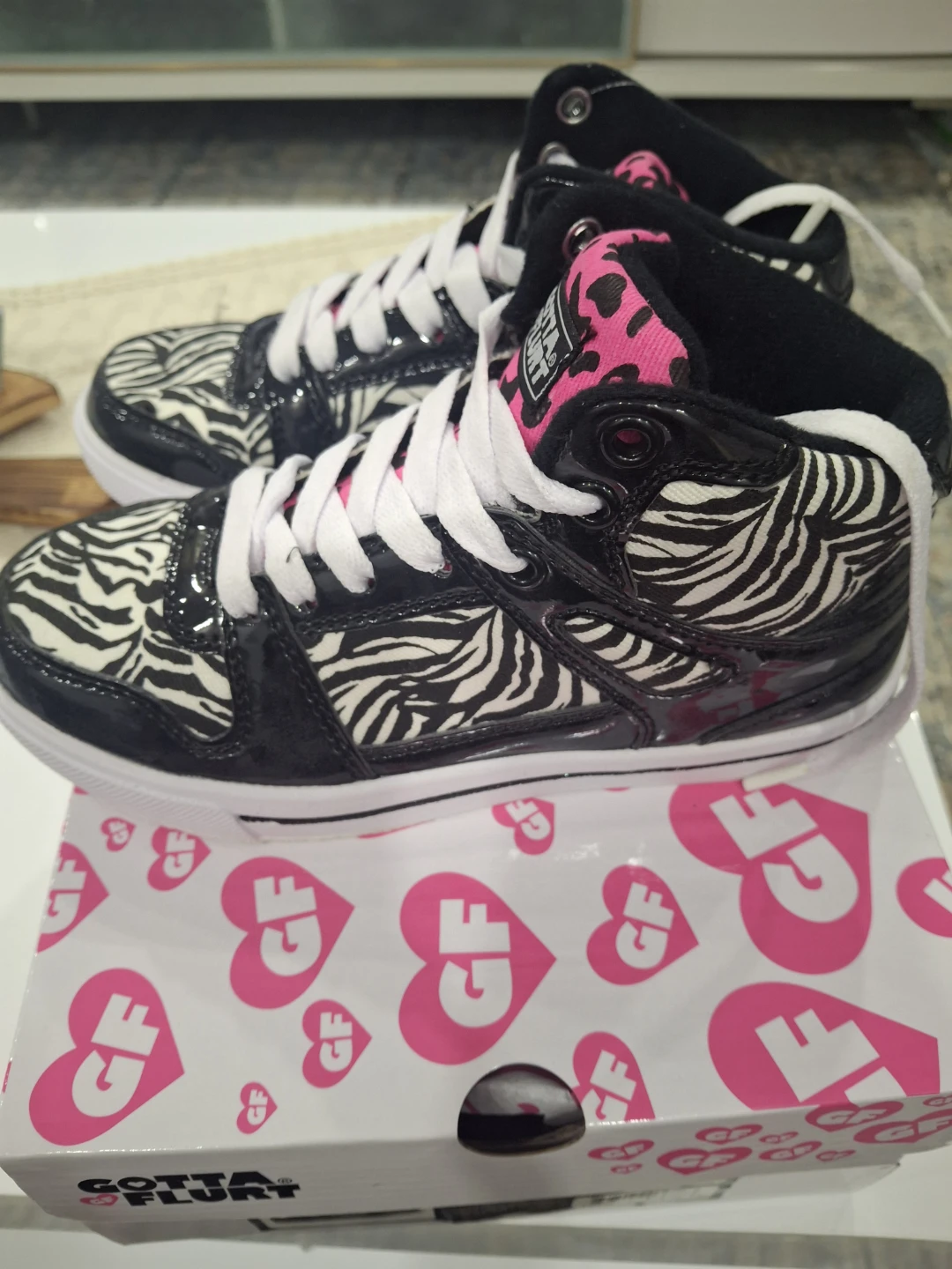Gotta Flurt zebra print high top sneakers - photo 2