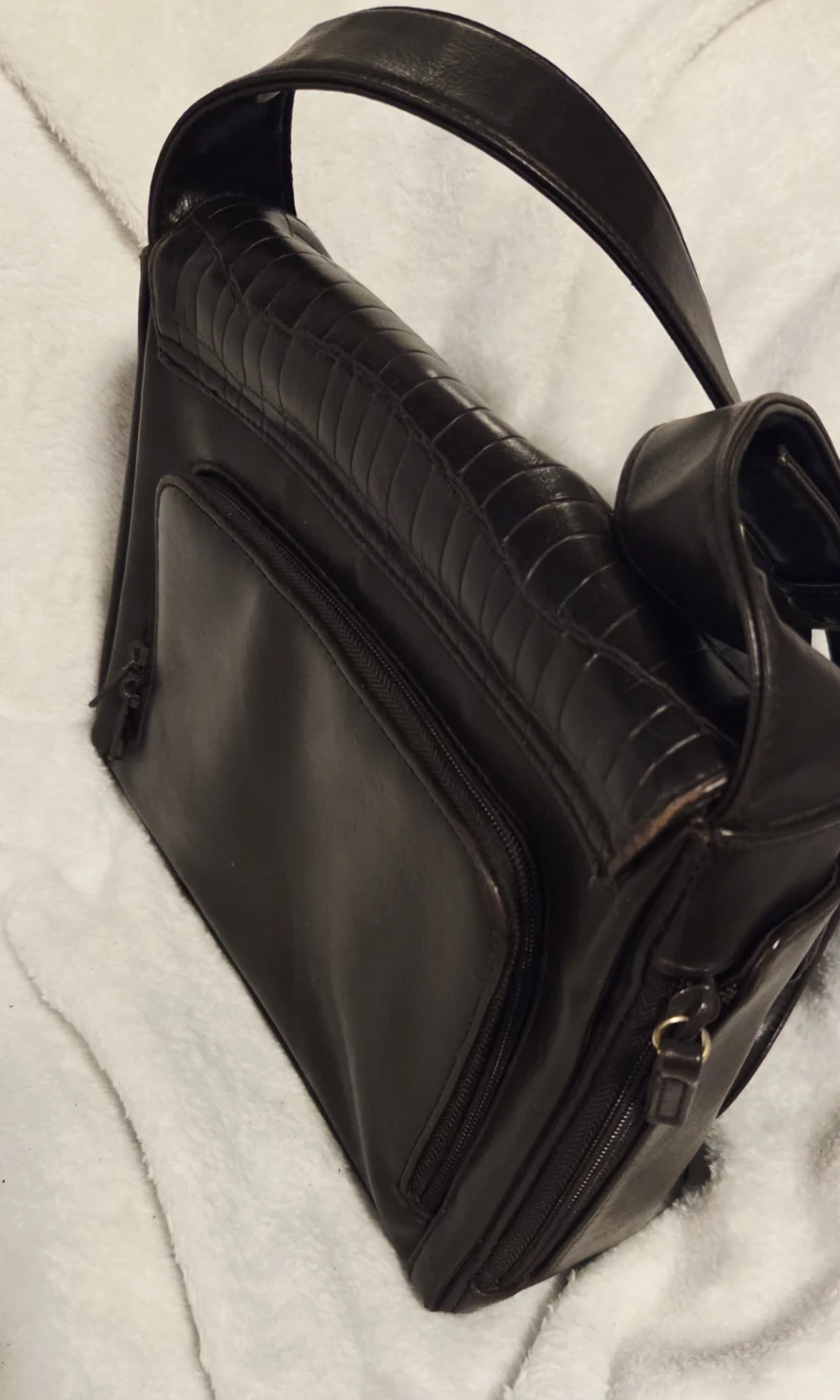 Rosetti Dark Brown Faux Croc Shoulder Bag - photo 2
