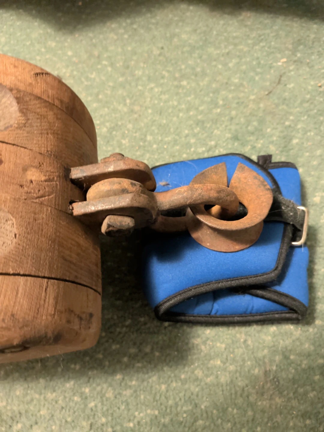 Vintage Double Pulley Block with Hook - photo 5