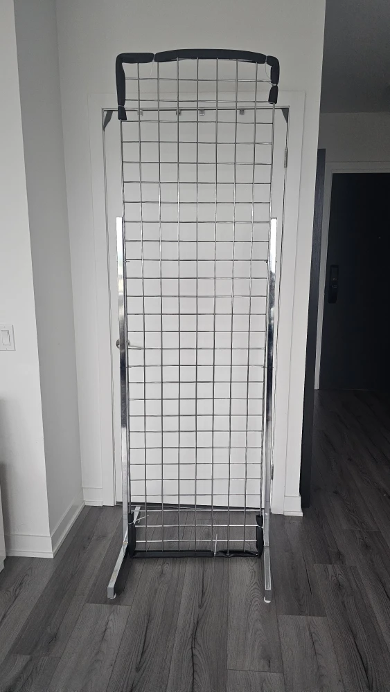 Heavy-Duty Retail Display Grid Rack with Accessories – 84" x 24" - photo 2