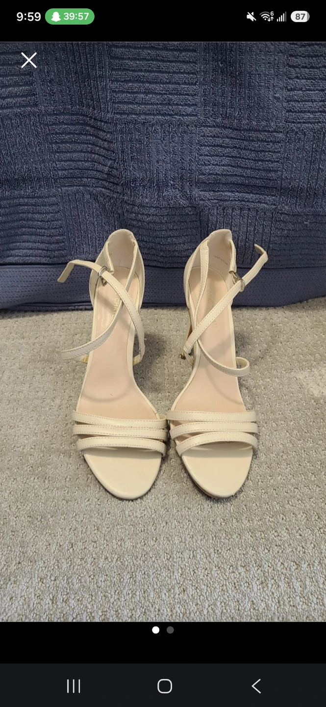 Cream Strappy Heels - photo 2