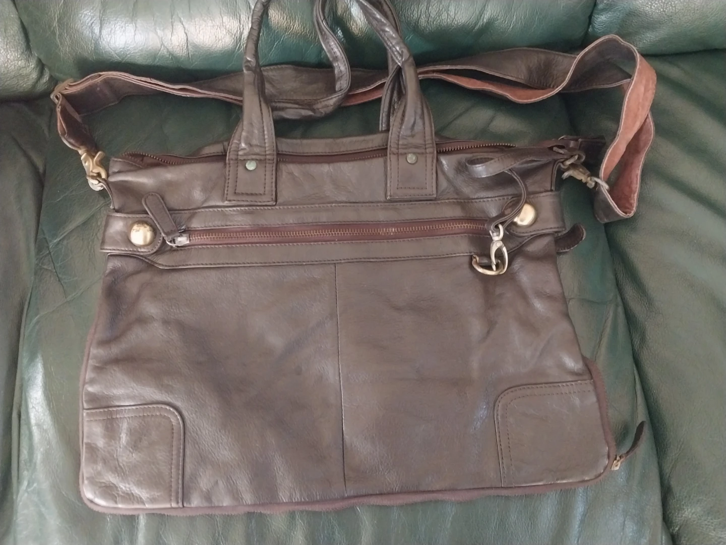 VINTAGE Brown Leather Shoulder Bag - photo 2