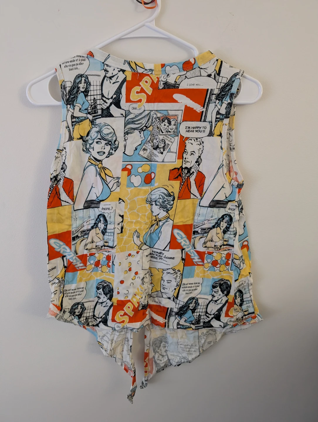 JASPAL Sleeveless Retro Comic Strip Tank Top Graphic Design - photo 2