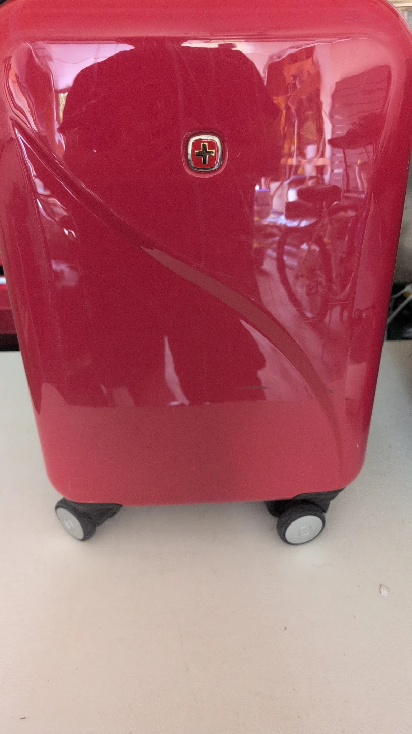 Swiss Wenger Red Hardside Carry-On Luggage