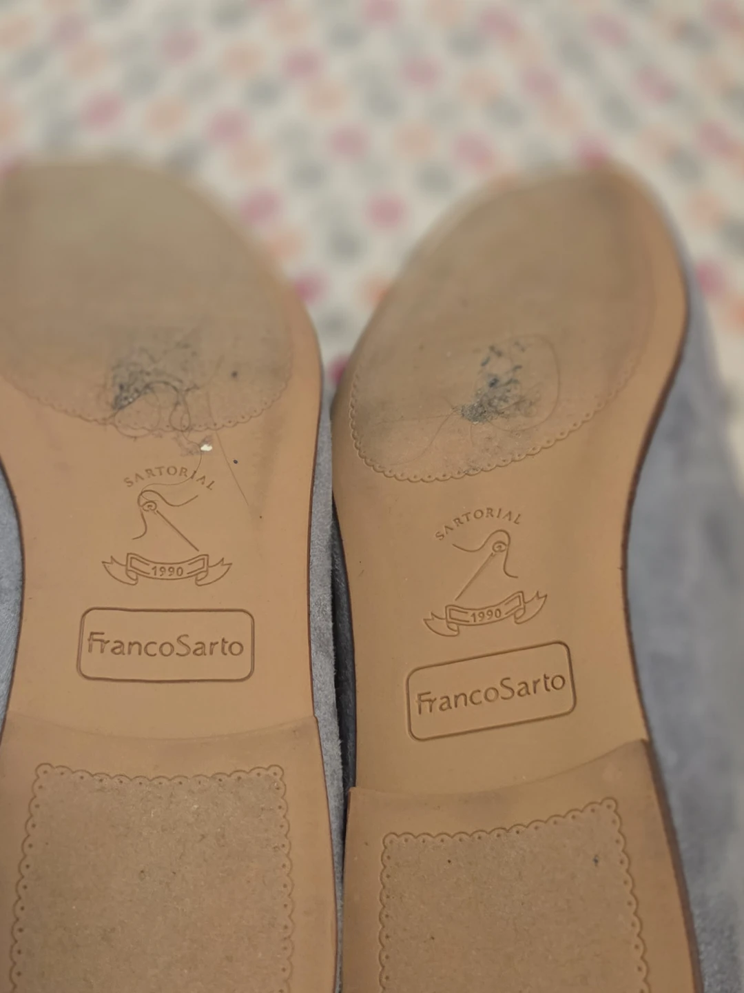 Franco Sarto Blue Suede T-Strap Flats - photo 5