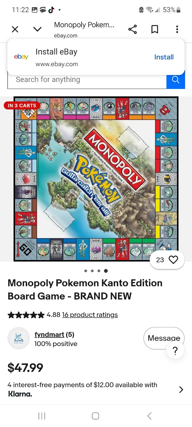 Pokemon Kanto Edition Monopoly Board Game - photo 2