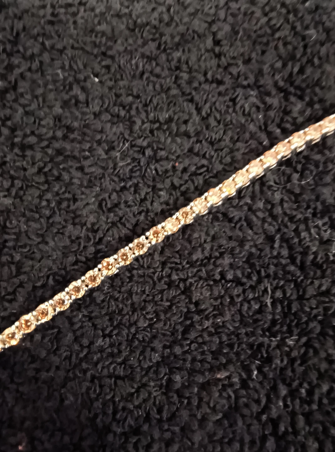 Tennis Bracelet with champagne rhinestones - photo 3
