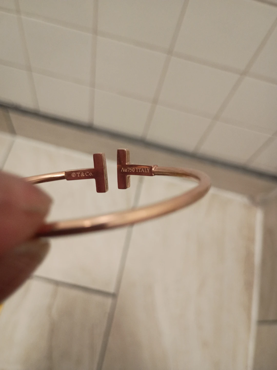 Tiffany & Co. Rose Gold T Bracelet