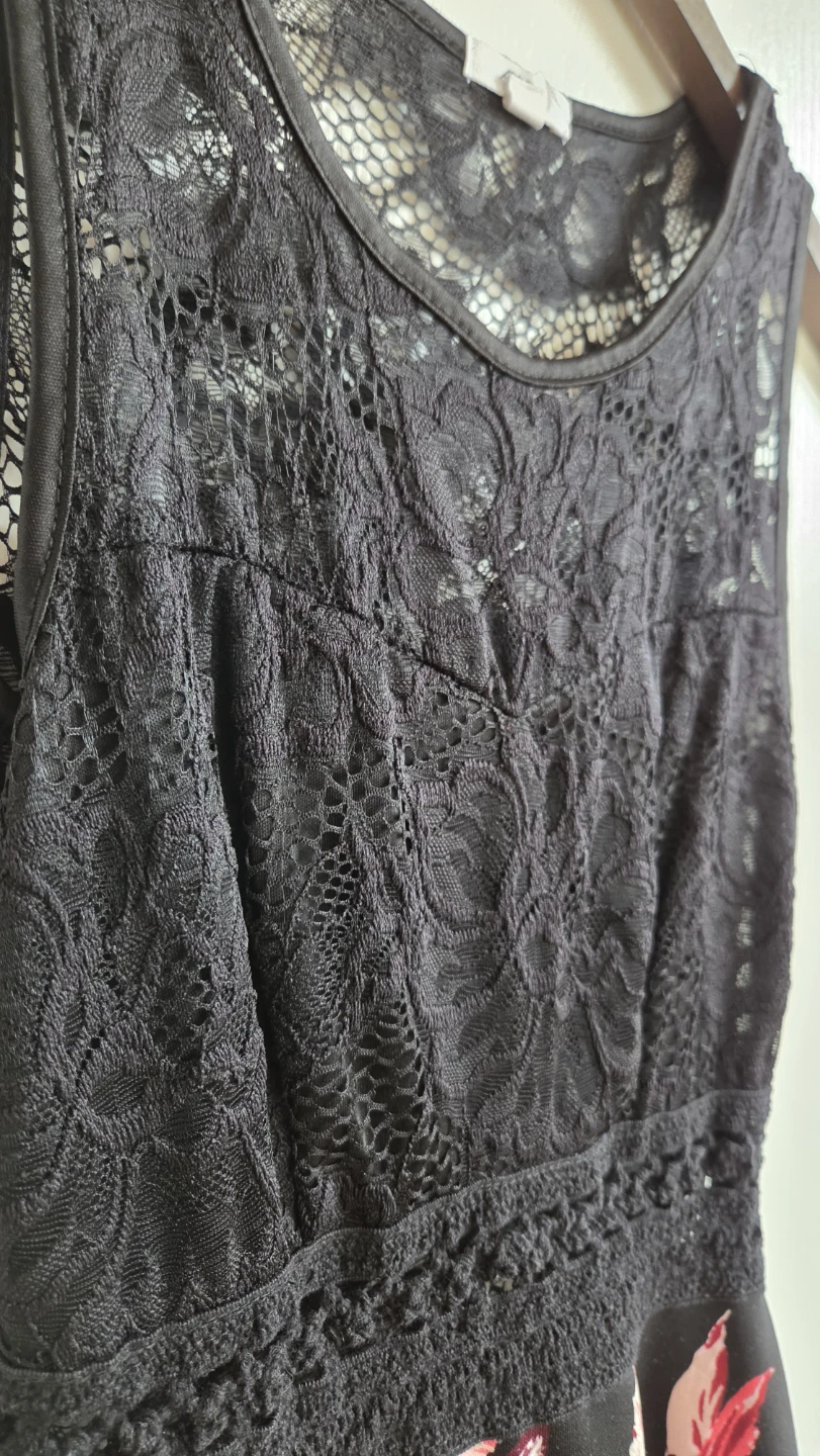 Ardene Black Floral Lace Dress - photo 2