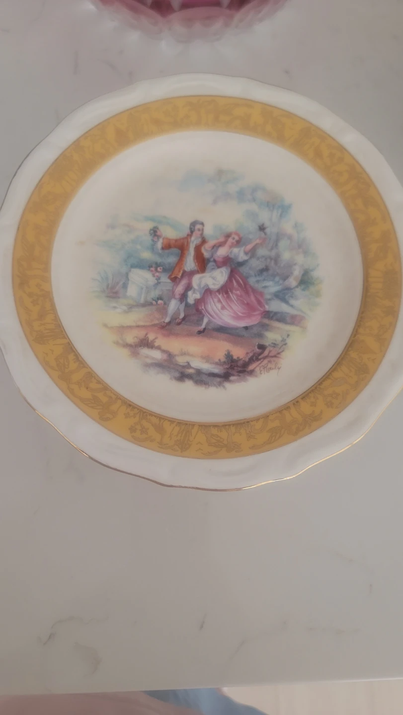 Imperial Fine China Gold Collection Cake Plate