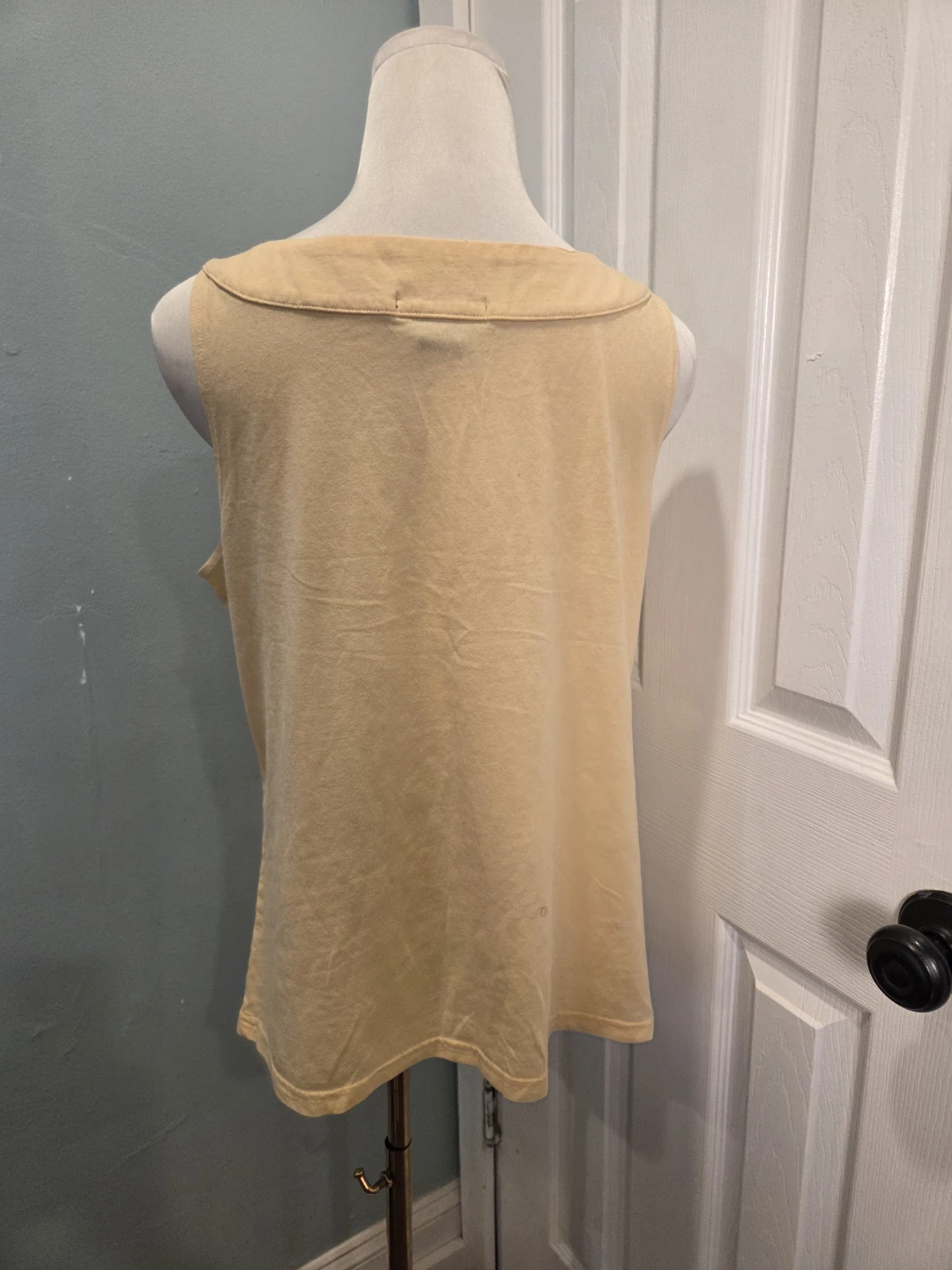 Project Tank Top Size L Yellow Sequin Embellished Neckline - photo 2