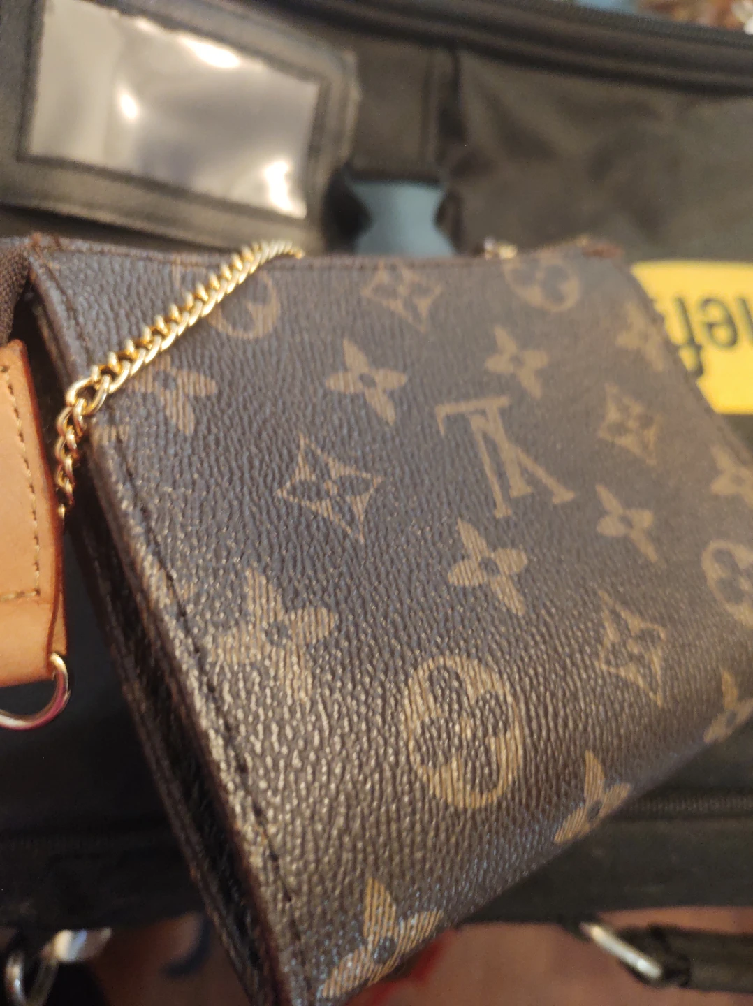Louis Vuitton Monogram Card Holder with Chain